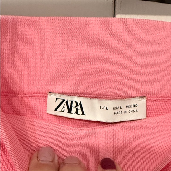 Zara Pink Mini Skirt with Silver Accents - Picture 2 of 7